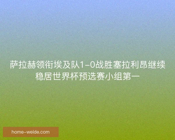 萨拉赫领衔埃及队1-0战胜塞拉利昂继续稳居世界杯预选赛小组第一