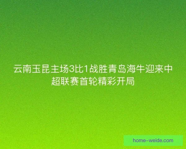 云南玉昆主场3比1战胜青岛海牛迎来中超联赛首轮精彩开局